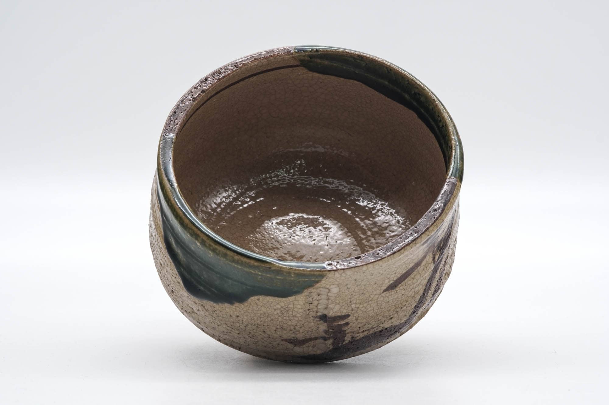 Japanese Matcha Bowl - 松本鐵山 Matsumoto Tetsuzan - Ao-Oribe Chawan - 300ml
