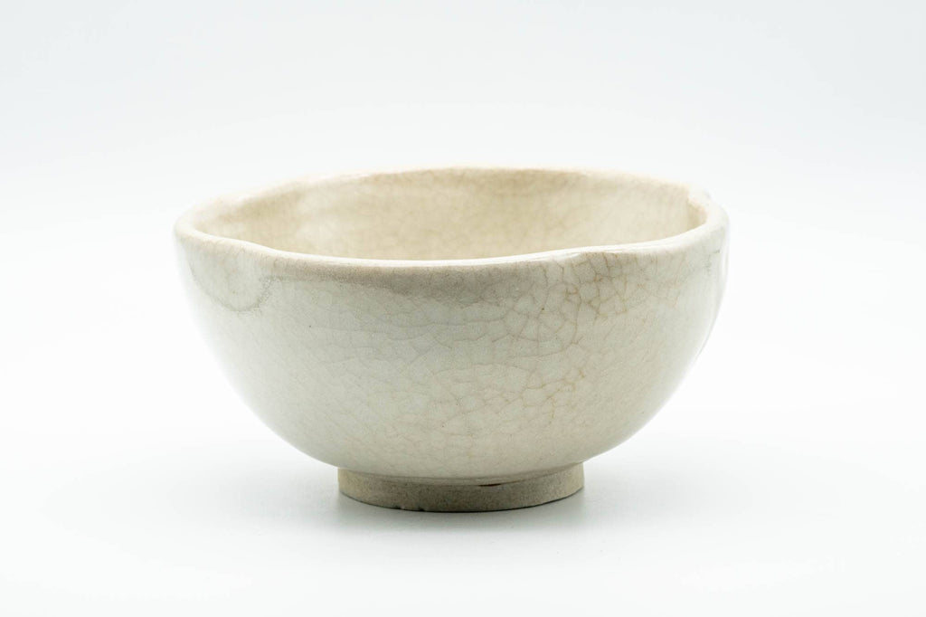 Japanese Matcha Bowl - Milky White Glazed Plum Blossom-shaped Chawan - 300ml