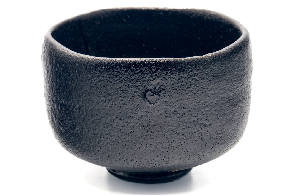 Japanese Matcha Bowl - 大野九行 Ōno Kyūkō - Kintsugi Kuro-Raku Chawan - 400ml