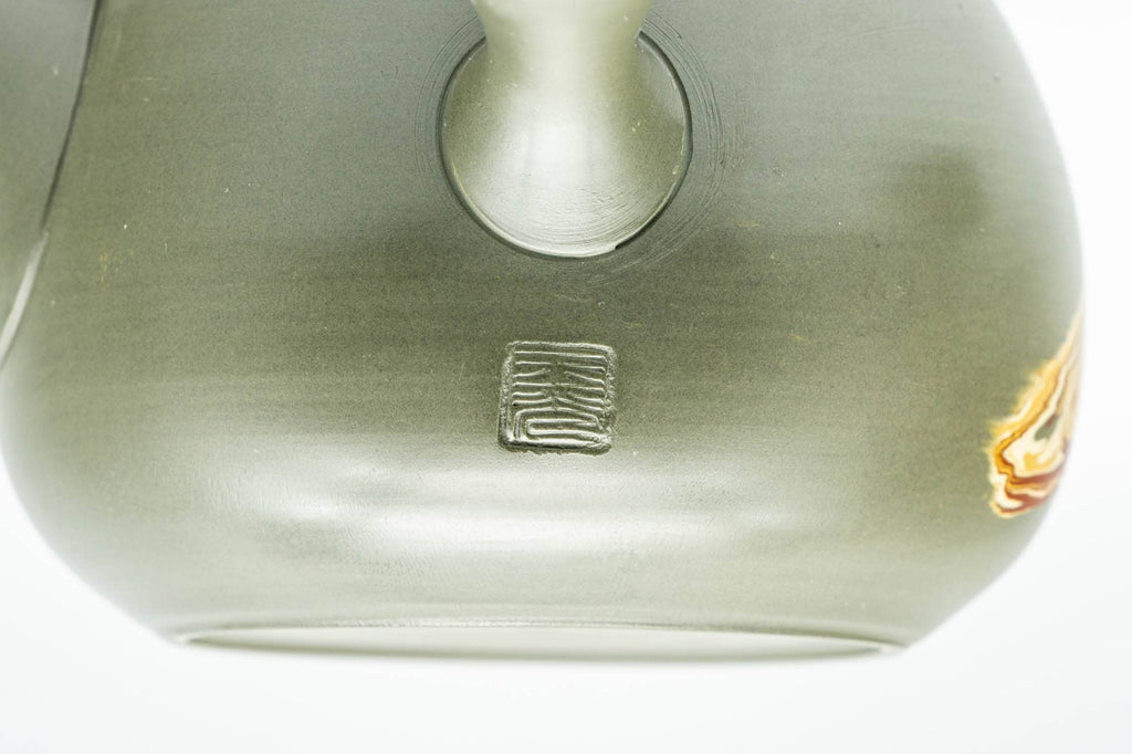 Japanese Kyusu - Gyokko Kiln 玉光 - Green Ryokudei Nerikomi Tokoname-yaki Debeso Teapot - 200ml