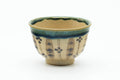 Japanese Teacup - Floral Green Drip-Glazed Oribe-yaki Guinomi - 50ml