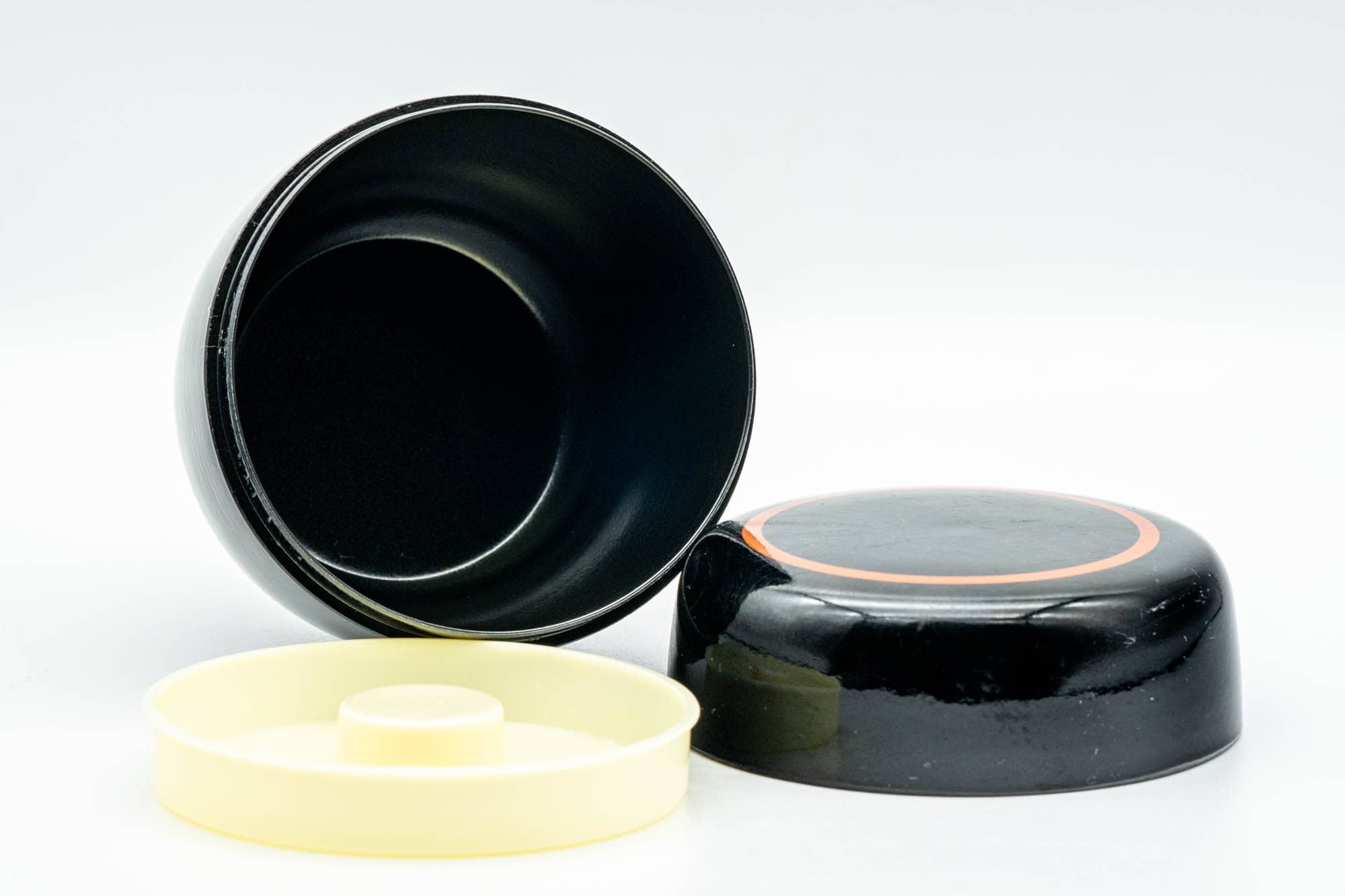 Japanese Chazutsu - Black Orange Plastic Loose Leaf Tea Canister - 250ml