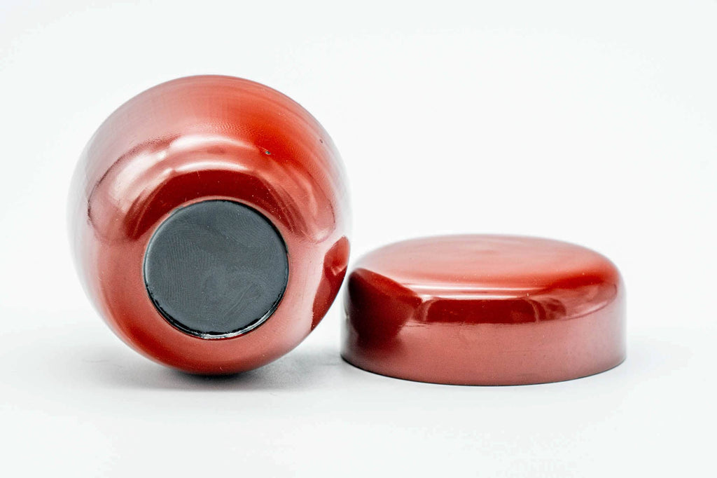 Japanese Natsume - Red Black Urushi Lacquer Matcha Tea Caddy - 50ml