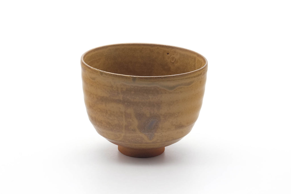 Japanese Matcha Bowl - Mottled Yellow Glazed Chawan - 400ml
