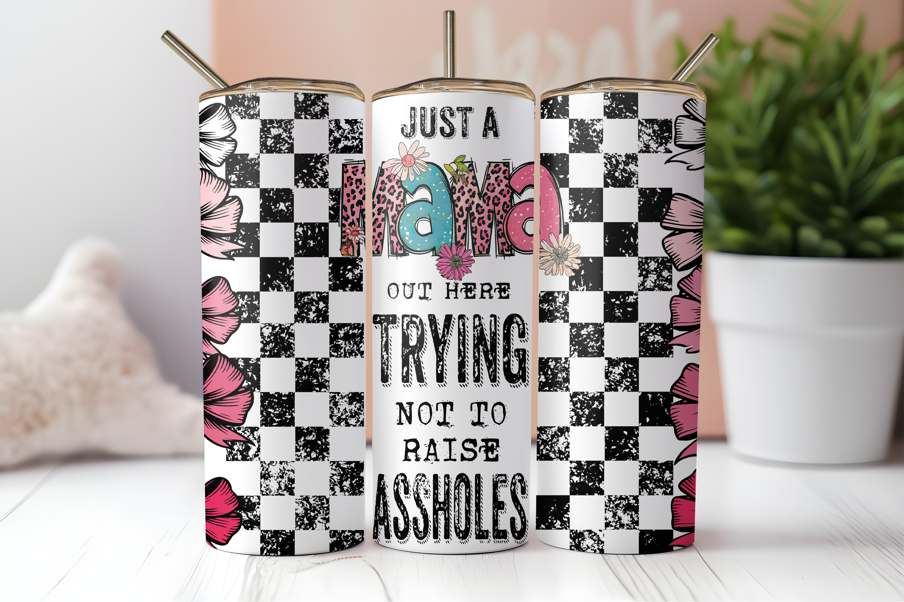 Digital Sublimation Designs - Mom Vibes Collection Tumbler Wraps