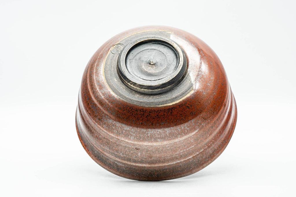 Japanese Matcha Bowl - Red Nagashi Tenmoku Glazed Wabi-Sabi Chawan - 350ml