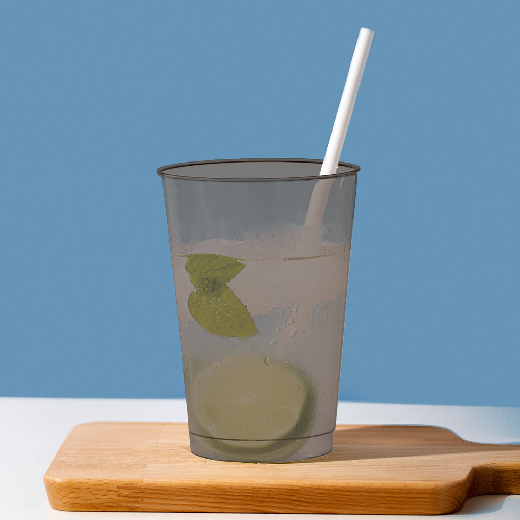 Clear Black Disposable Plastic Party Cups (12 oz. )