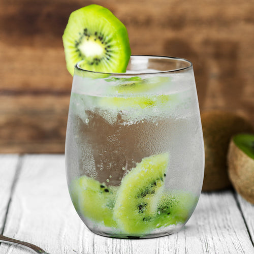 12oz. Clear Elegant Stemless Plastic Wine Glasses