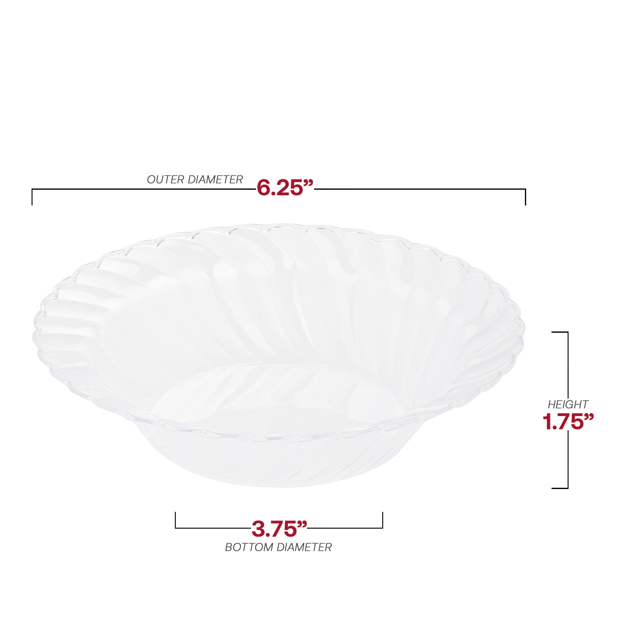 Clear Flair Plastic Soup Bowls (12 oz.)