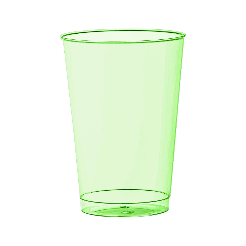 Clear Green Disposable Plastic Party Cups (12 oz. )