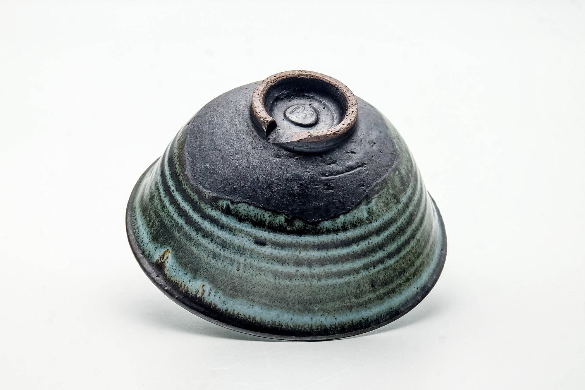 Japanese Matcha Bowl - Small Spiraling Drip-Glazed Chawan - 150ml