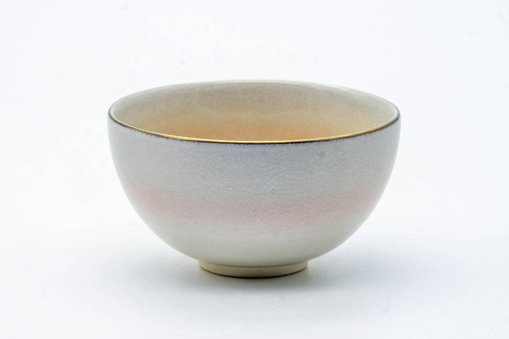 Japanese Teacup - Floral Gold Kyo-yaki Yunomi - 160ml