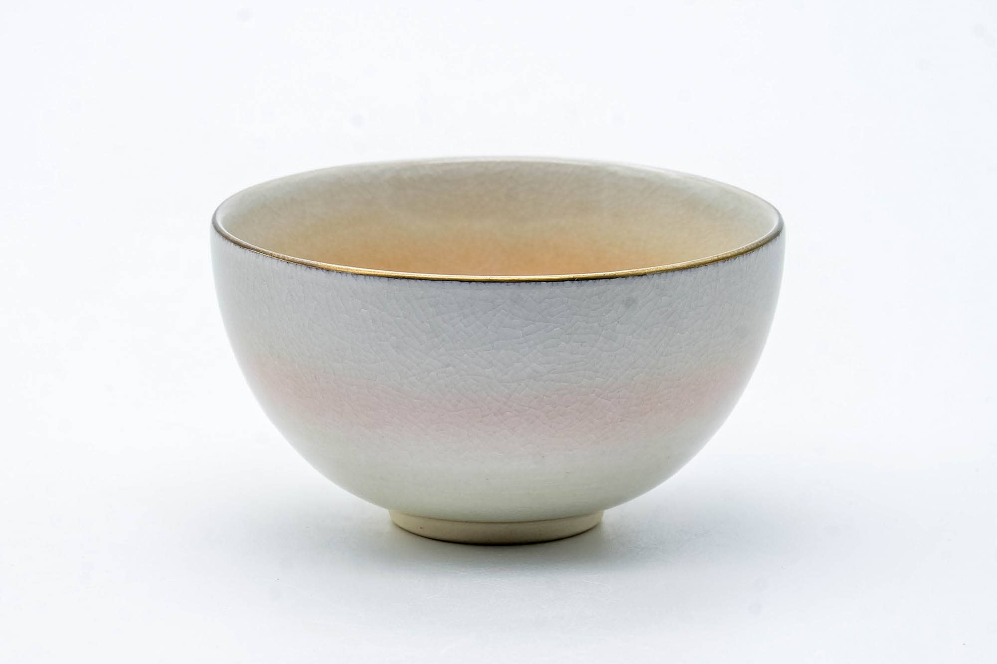 Japanese Teacup - Floral Gold Kyo-yaki Yunomi - 160ml