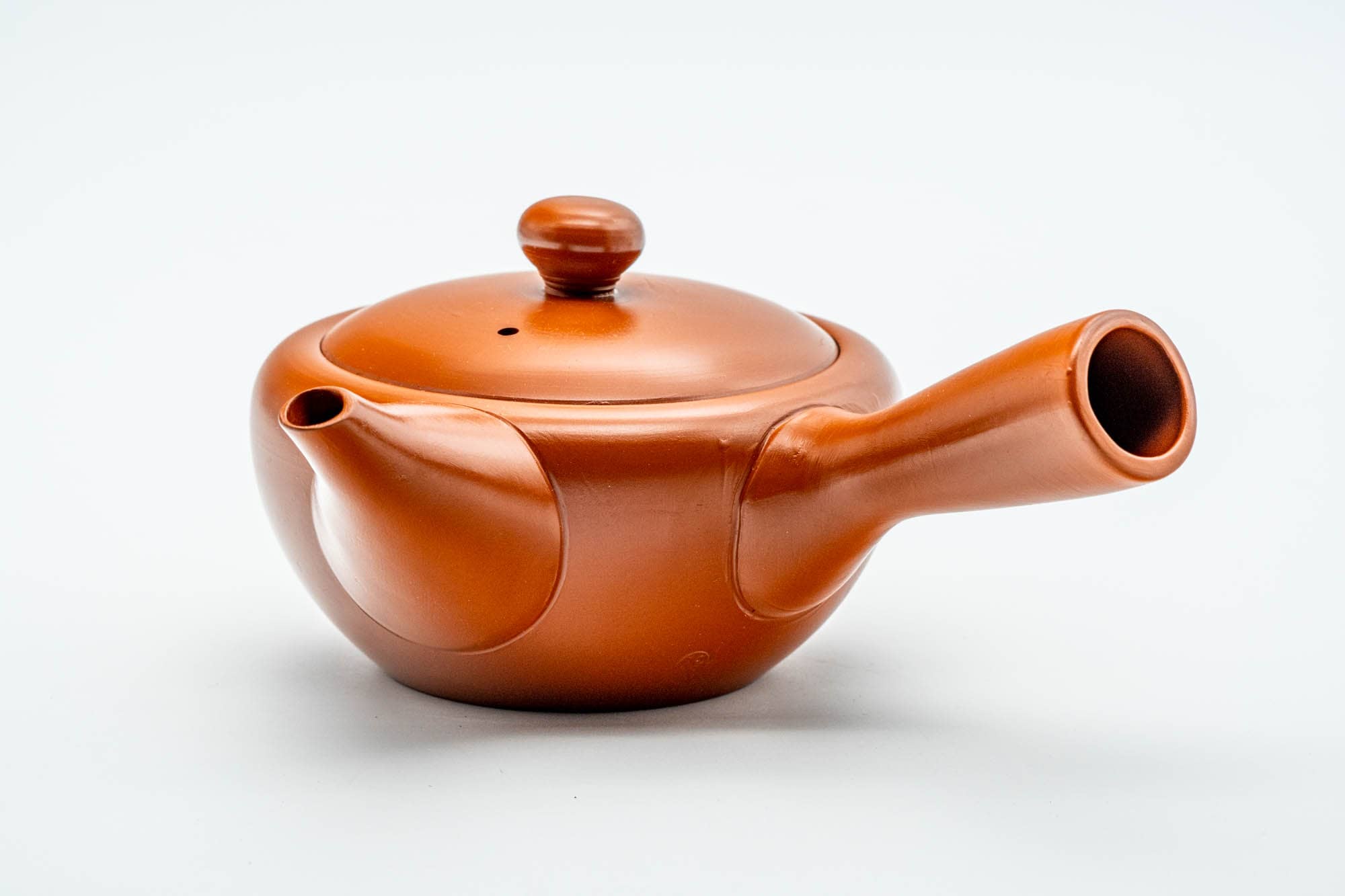 Japanese Kyusu - Smooth Red Shudei Tokoname-yaki Ceramic Teapot - 270ml