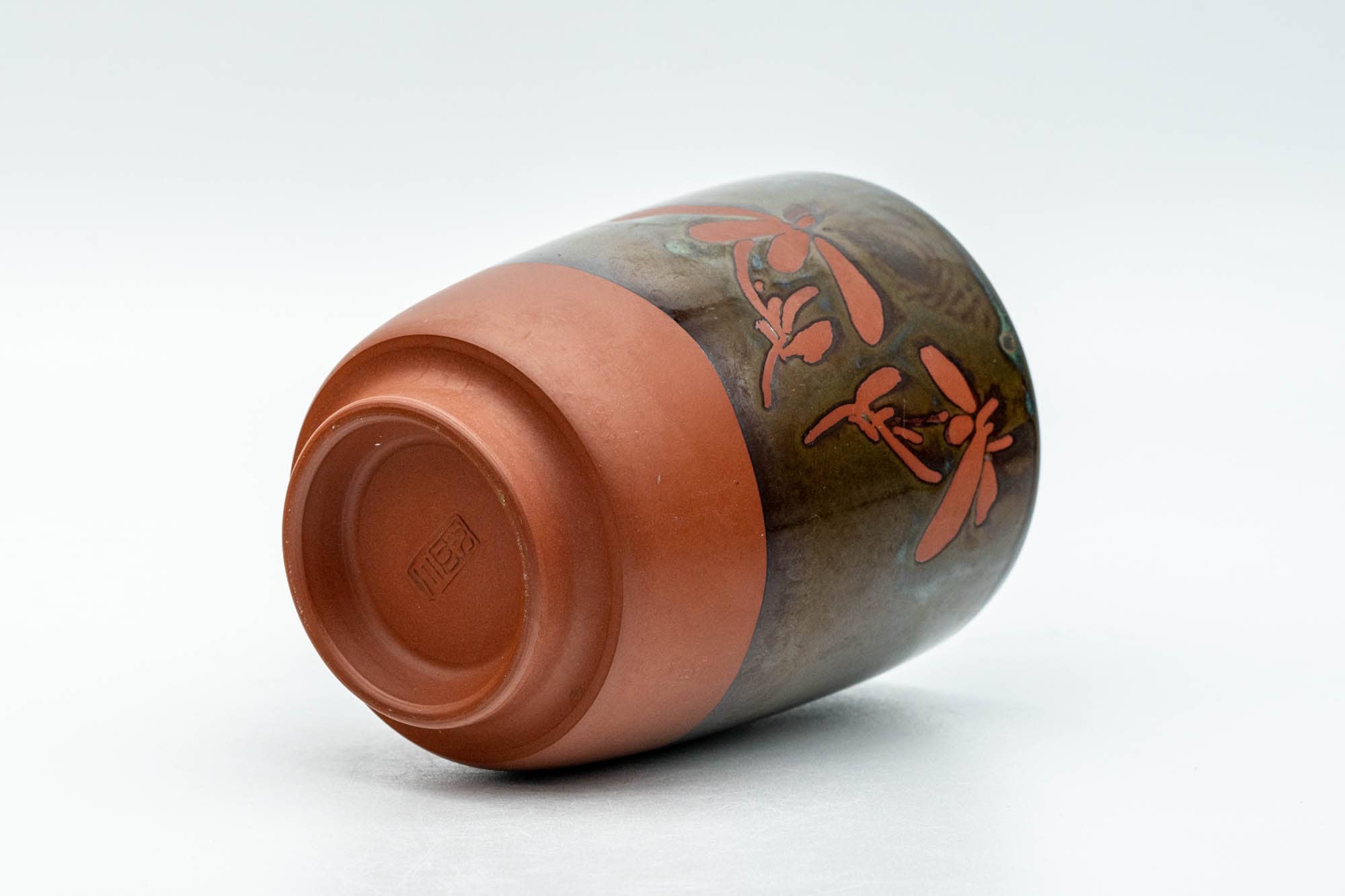 Japanese Teacup - Floral Brown Glazed Tokoname-yaki Yunomi - 180ml