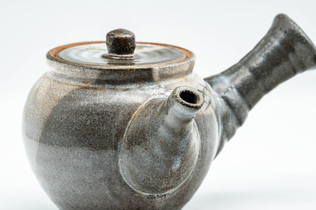 Japanese Kyusu - Bird Grey Karatsu-yaki Debeso Teapot - 350ml