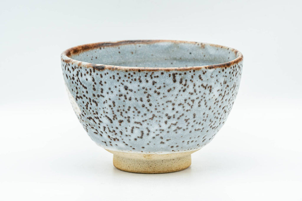 Japanese Matcha Bowl - Blue White Shino Glazed Sugi-nari Chawan - 350ml