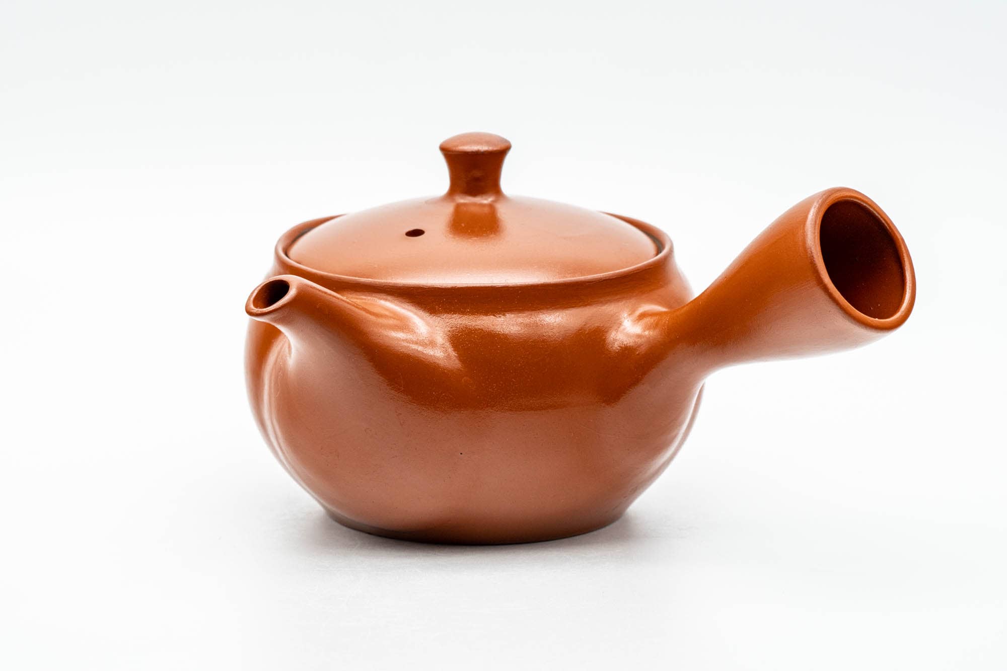 Japanese Kyusu - Classic Red Shudei Tokoname-yaki Mesh Teapot - 290ml