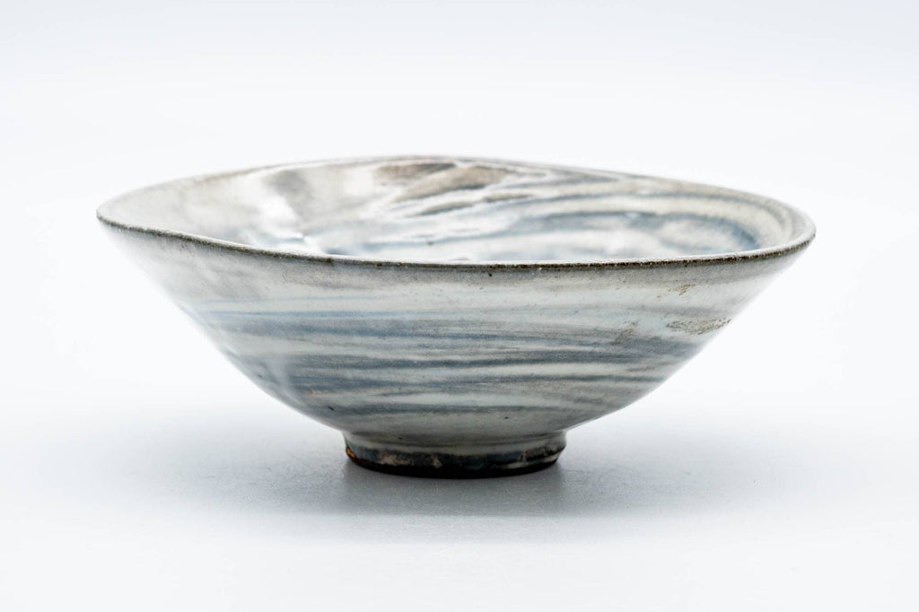 Japanese Matcha Bowl - Floral Brush Glazed Summer Chawan - 100ml