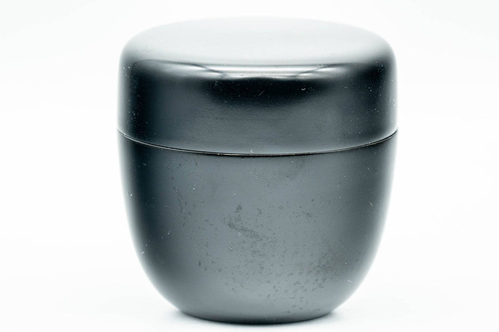 Japanese Natsume - Small Black Lacquered Wooden Matcha Tea Canister - Ko-natsume - 50ml