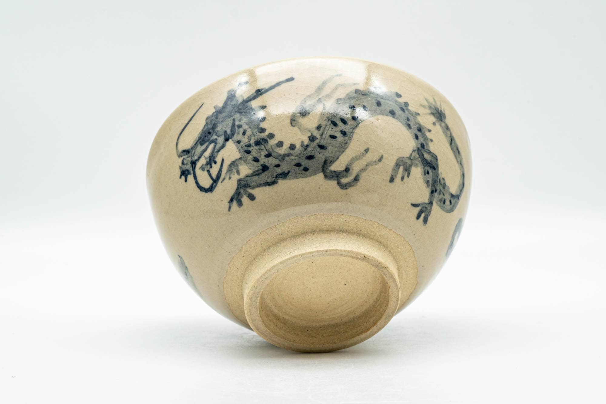 Japanese Matcha Bowl - Dragon Painted Wan-nari Undulating Chawan - 250ml