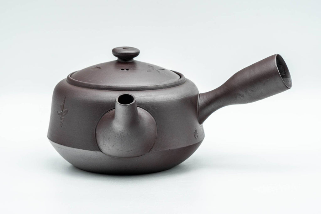 Japanese Kyusu - Large Kanji Engraved Banko-yaki Debeso Teapot - 500ml