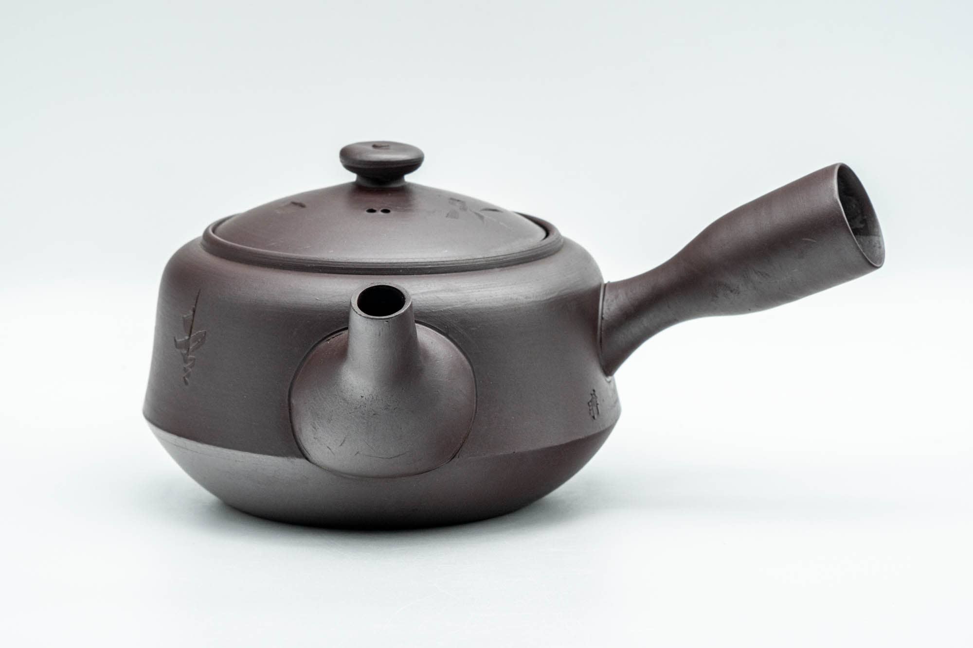 Japanese Kyusu - Large Kanji Engraved Banko-yaki Debeso Teapot - 500ml