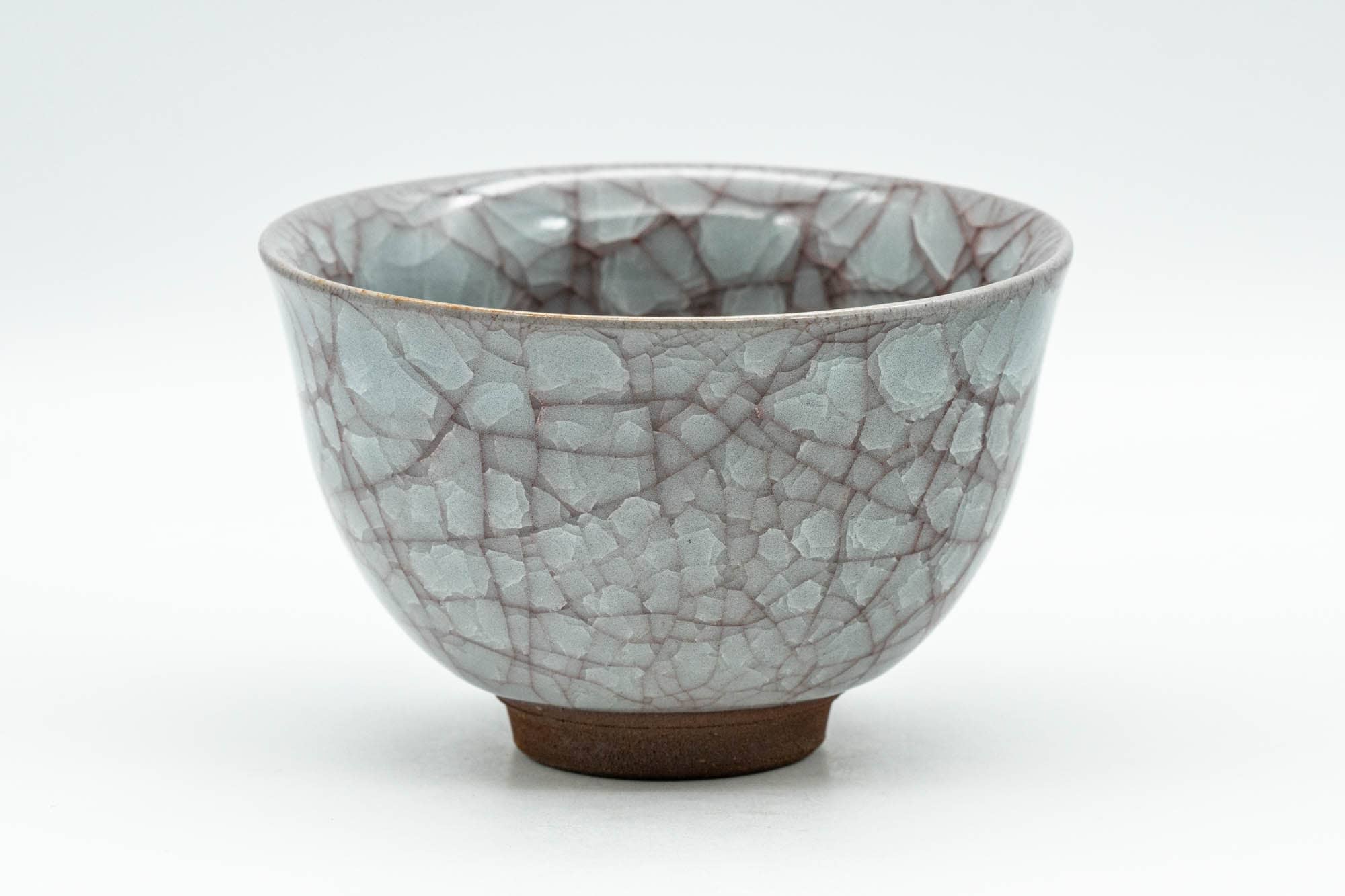 Japanese Teacup - 橘吉 Tachikichi - Grey Snowflake Glazed Yunomi - 140ml