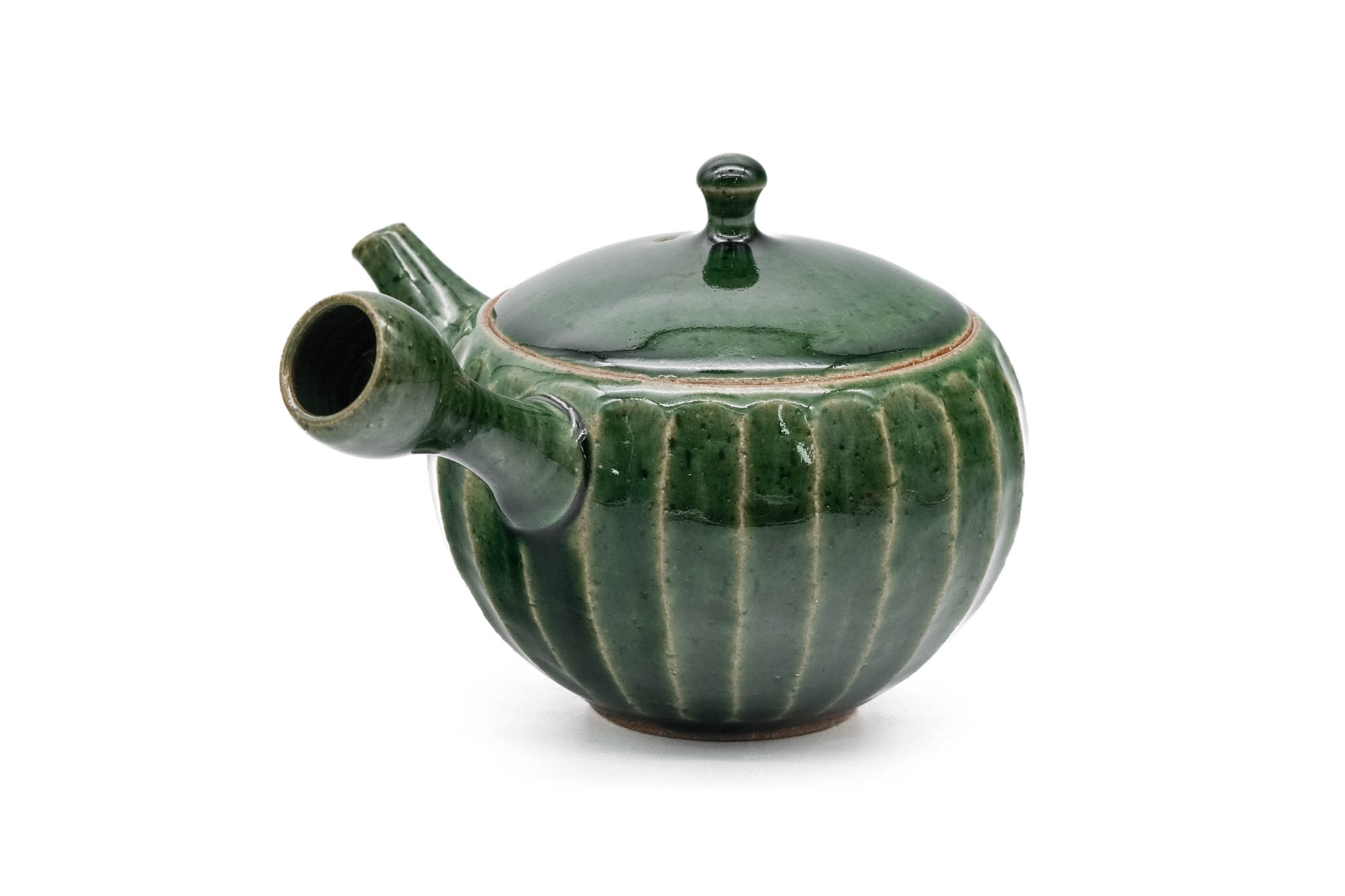 Green Faceted Oribe Tokoname Teapot - 270ml