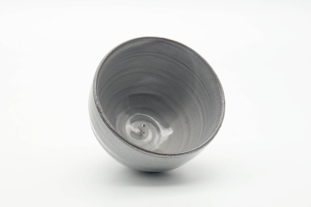 Japanese Matcha Bowl - Milky White Drip-Glazed Chawan - 450ml