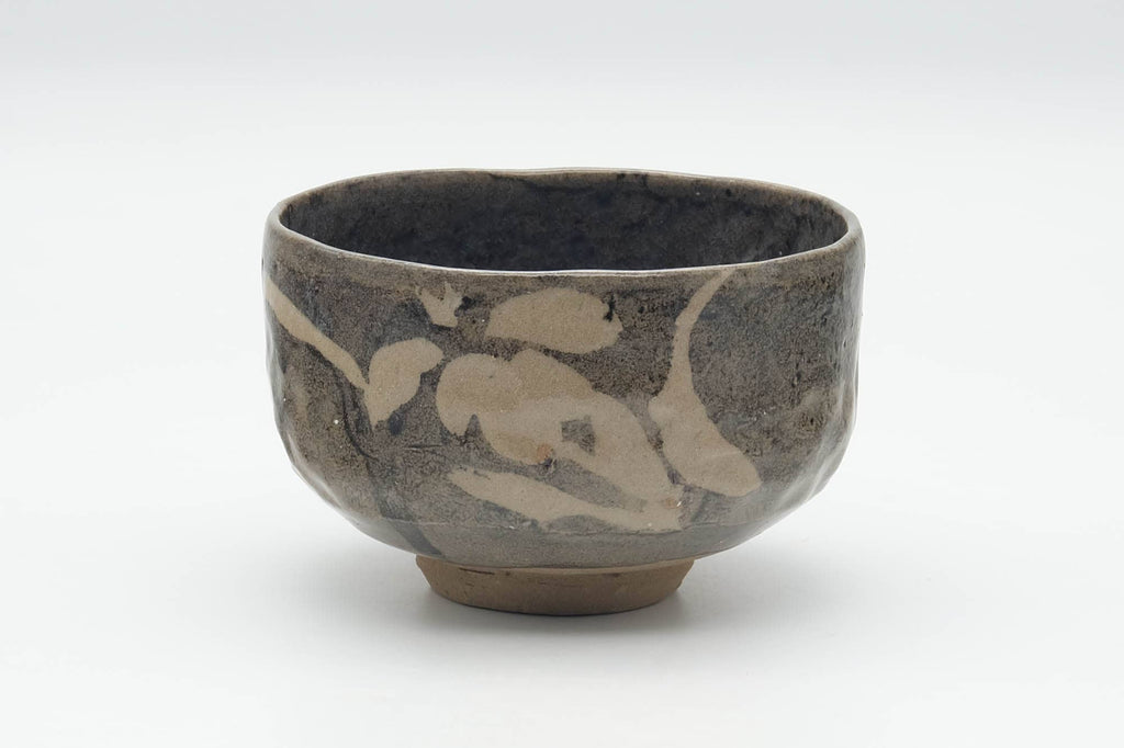 Japanese Matcha Bowl - 火山 - Kintsugi Abstract Grey-Brown Glazed Hand-built Chawan - 300ml