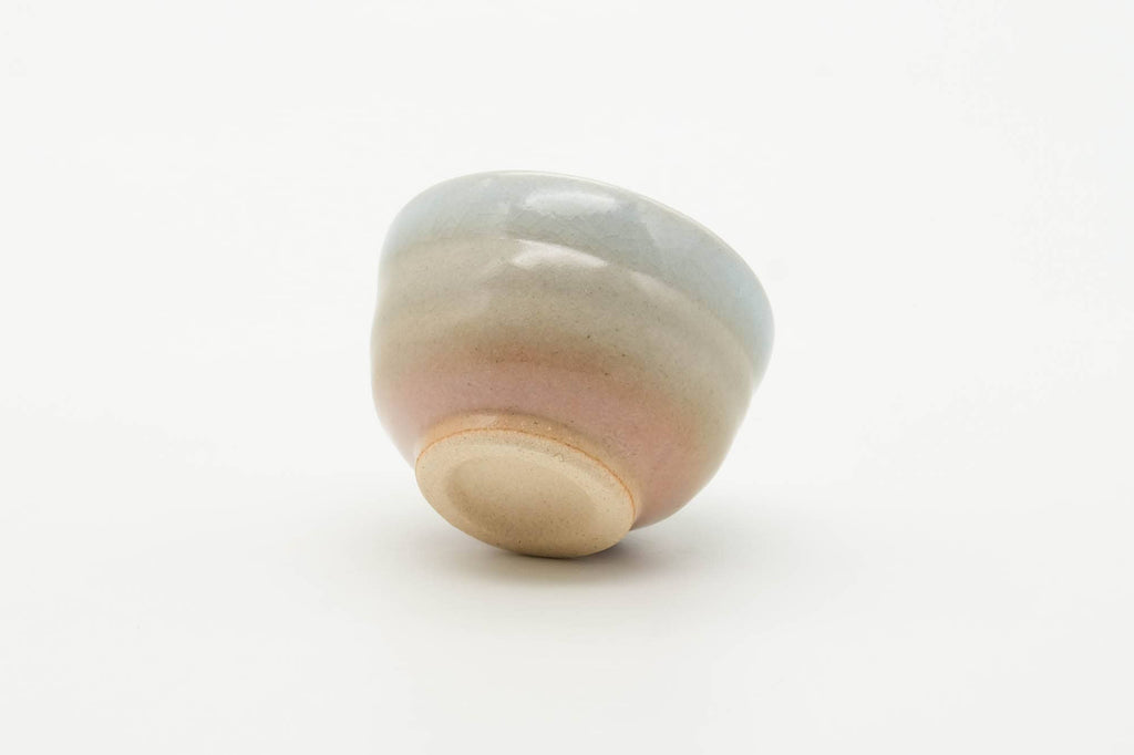 Japanese Teacup - Small Beige White Glazed Hagi-yaki Guinomi - 40ml