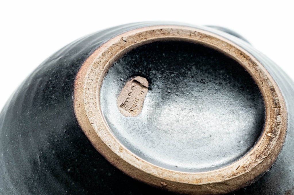 Japanese Kyusu - Matte Black Drip-Glazed Ceramic Filter Teapot - 360ml