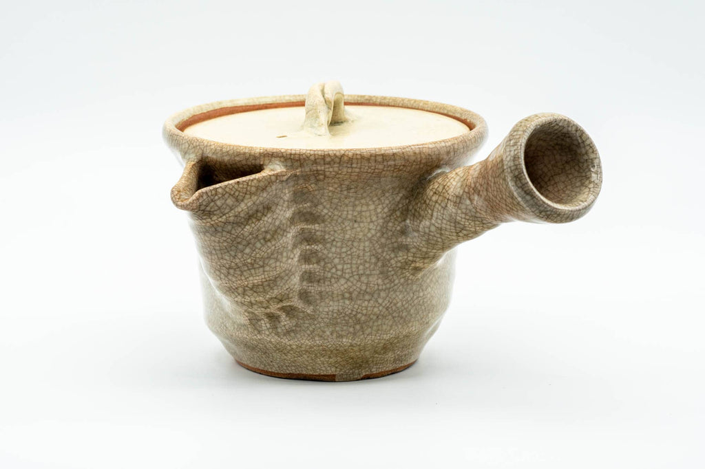 Japanese Kyusu - Beige Weathered Hagi-yaki Do-ake Teapot - 330ml