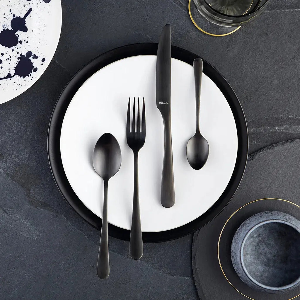 Amefa Austin Black 24pc Cutlery Set