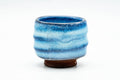 Japanese Teacup - Blue Shino Glazed Spiraling Guinomi - 60ml