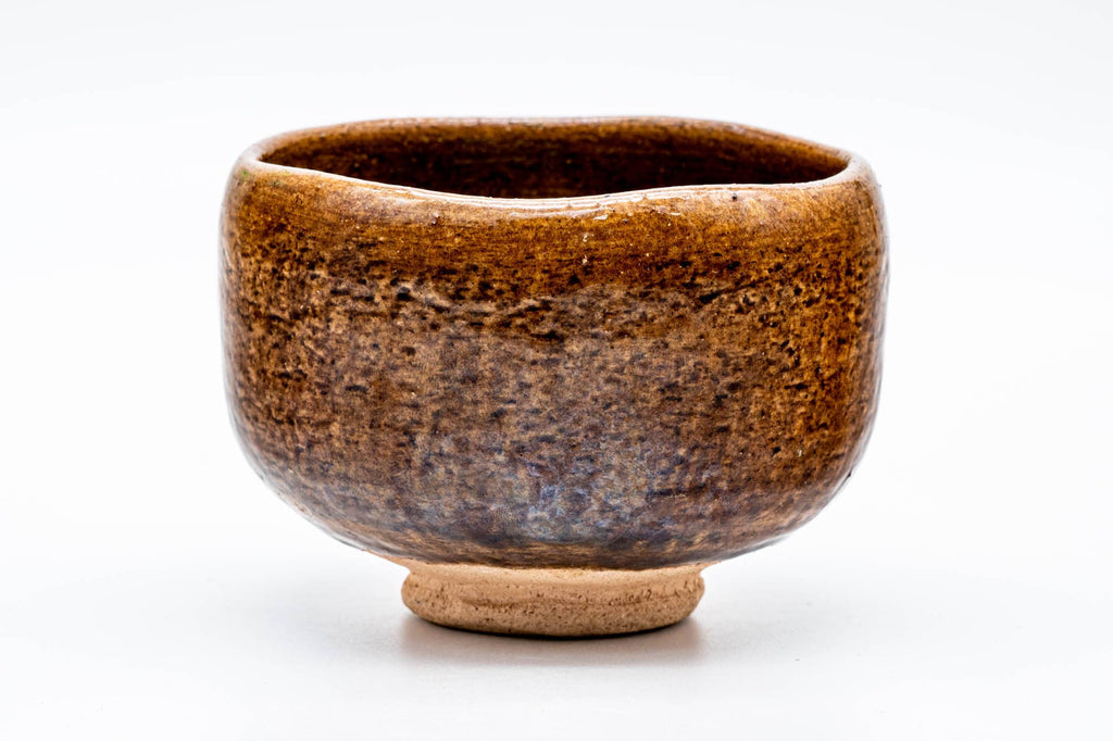 Japanese Matcha Bowl - 宗楽窯 Souraku Kiln - Caramel Candy Glazed Raku-yaki Chawan - 500ml