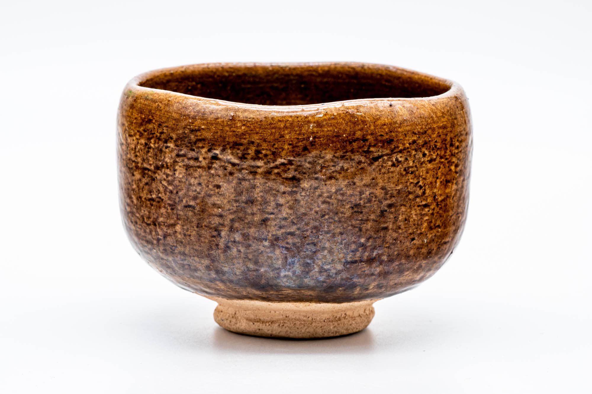 Japanese Matcha Bowl - 宗楽窯 Souraku Kiln - Caramel Candy Glazed Raku-yaki Chawan - 500ml