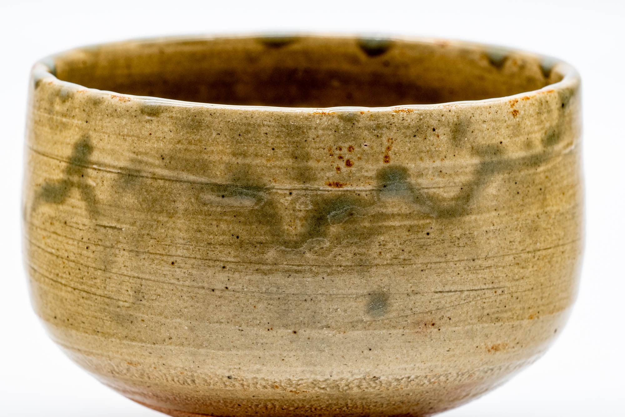 Japanese Matcha Bowl - Earthy Drip-Glazed Shigaraki-yaki Hantsutsu-gata Chawan - 350ml