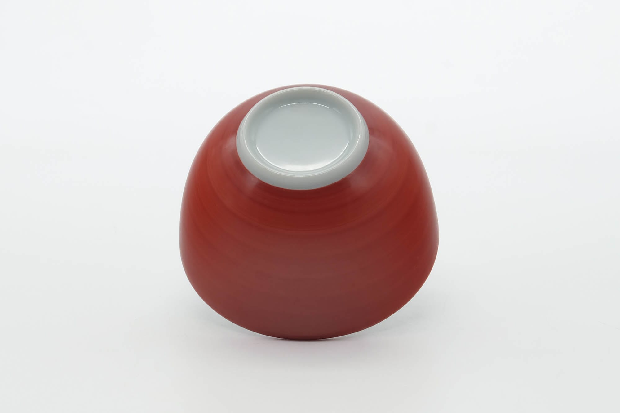 Japanese Teacup - Red White Porcelain Arita-yaki Yunomi - 175ml