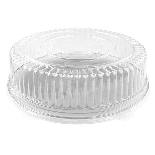 14" Clear Round Plastic Tray Lids