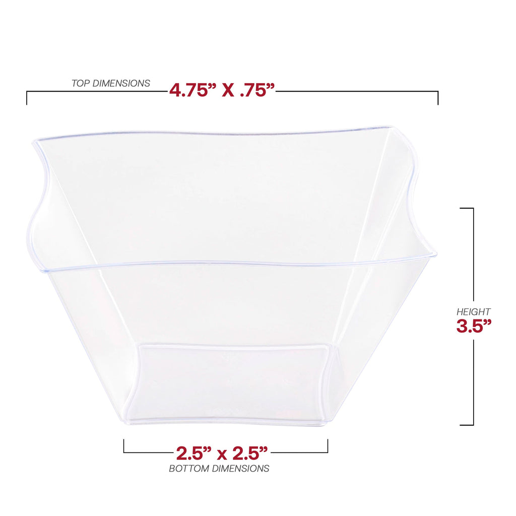 Clear Wave Plastic Soup Bowls (14 oz.)