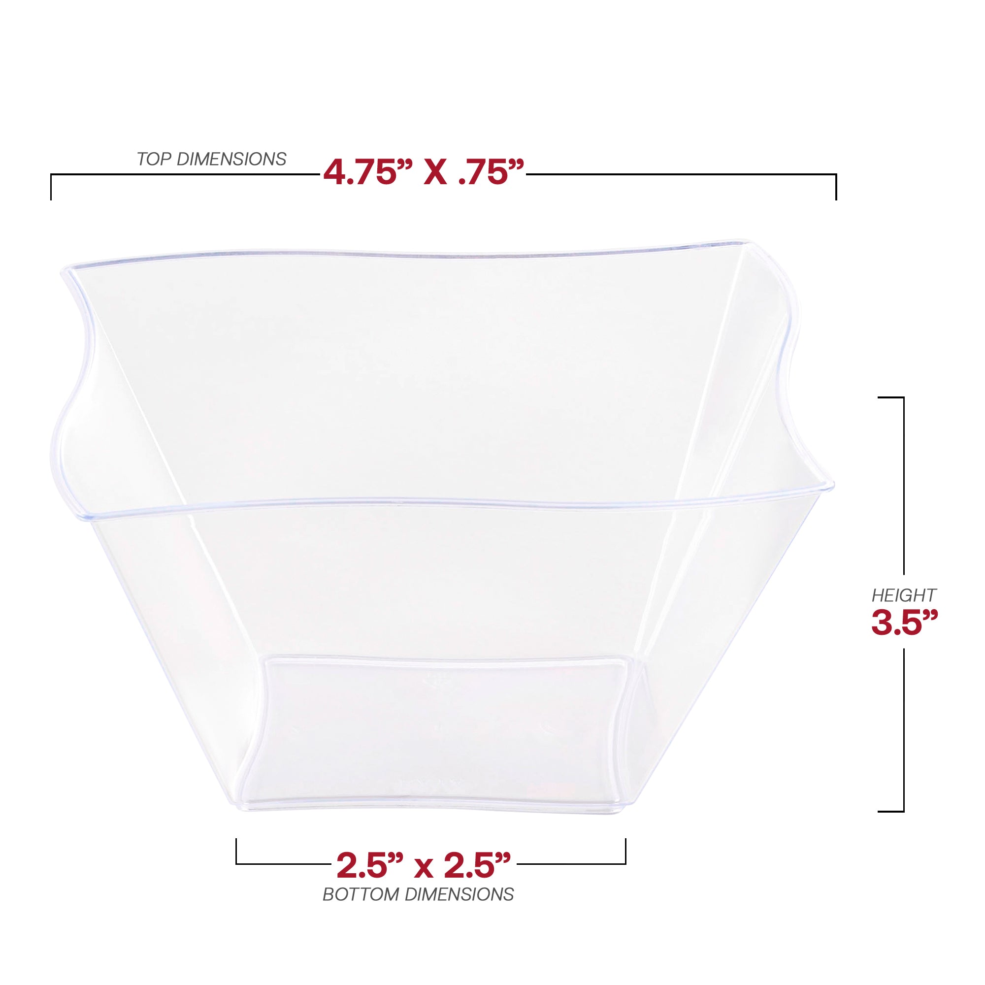 Clear Wave Plastic Soup Bowls (14 oz.)