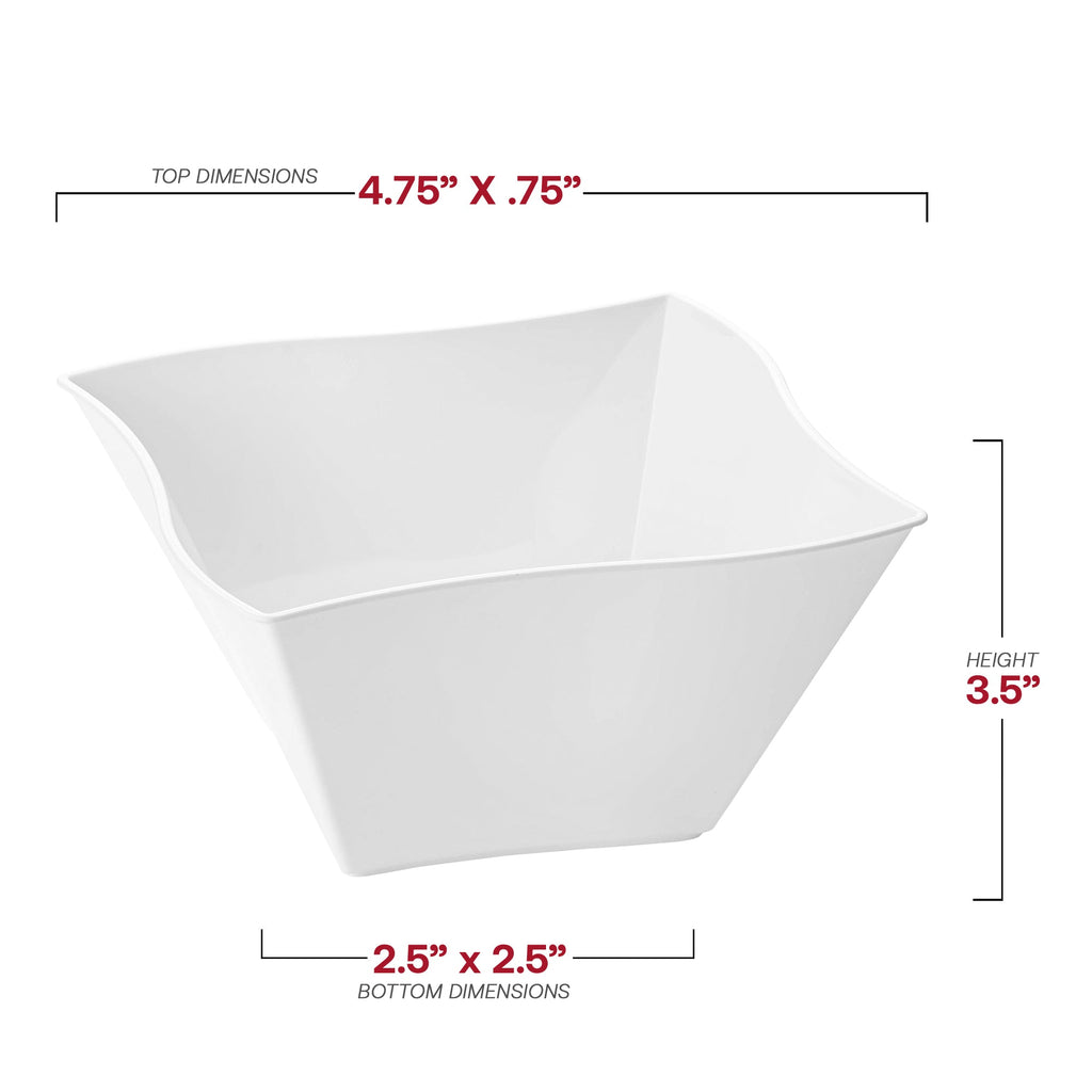 White Wave Plastic Soup Bowls (14 oz.)