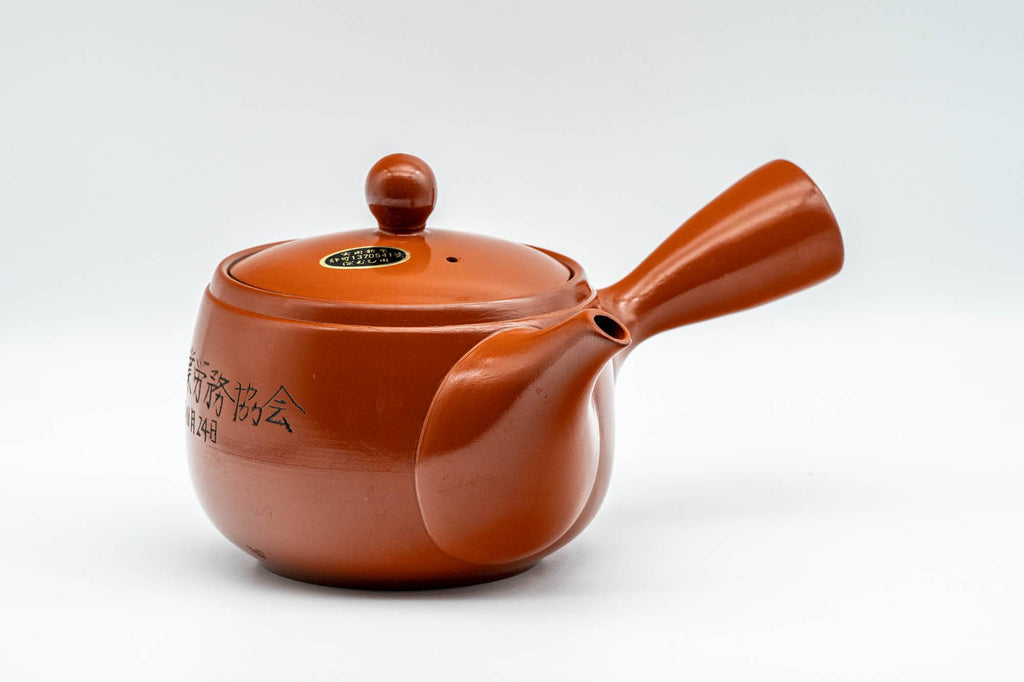 Japanese Kyusu - Calligraphy Engraved Tokoname-yaki Mesh Teapot - 300ml