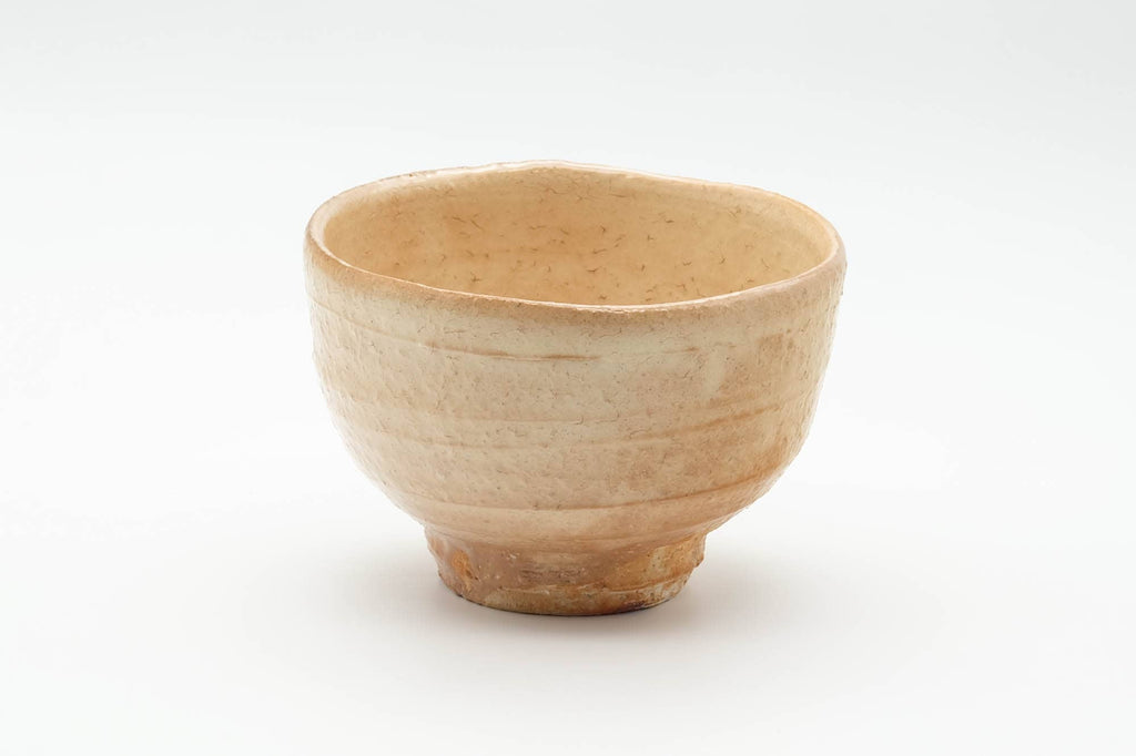 Japanese Matcha Bowl - 梅田陶楽 Umeda Touraku - Biwa-iro Glazed Ido-gata Hagi-yaki Chawan - 300ml