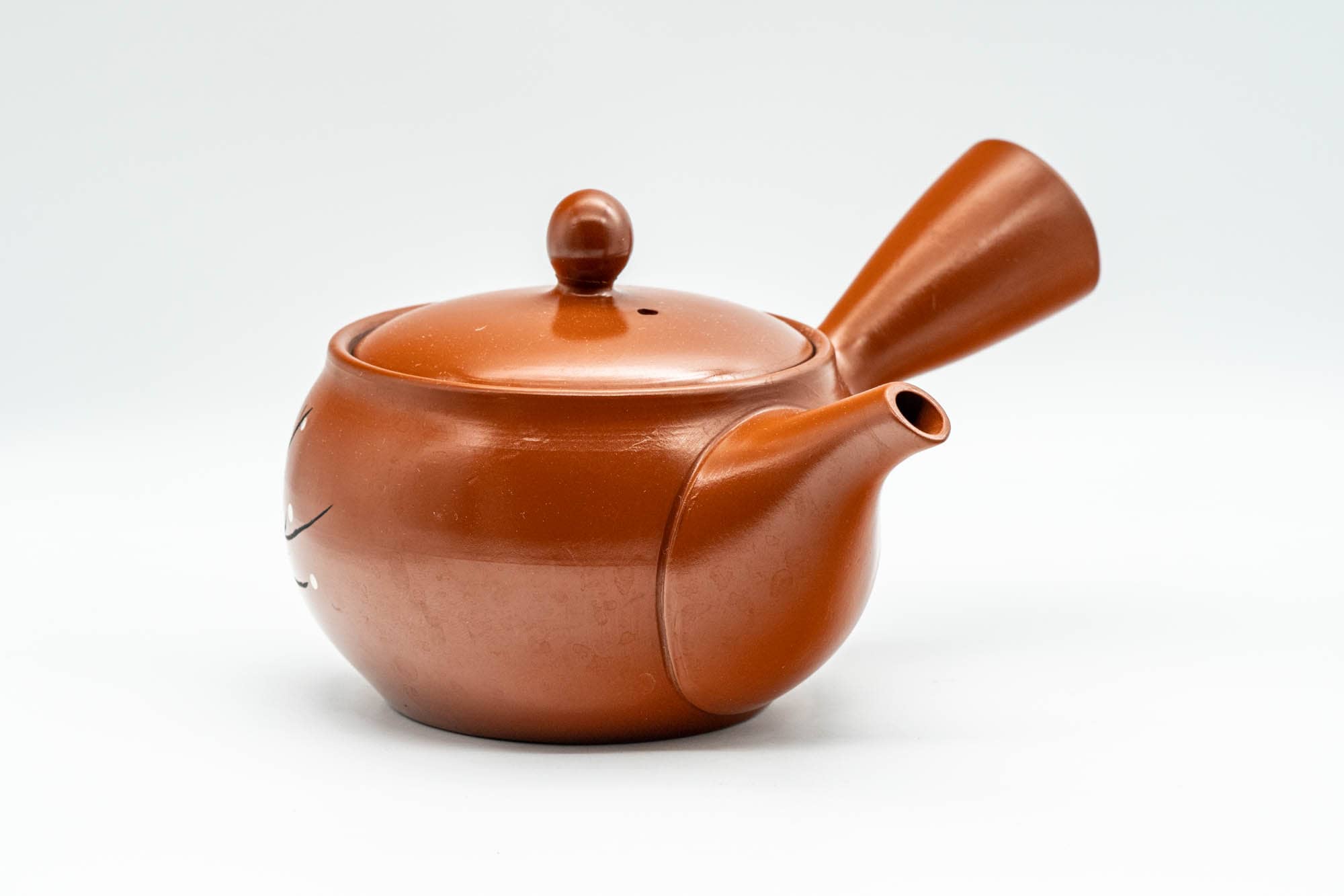 Japanese Kyusu - Plum Blossom Tokoname-yaki Teapot with Mesh Strainer - 350ml