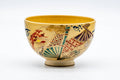 Japanese Matcha Bowl - Beige Geometric Patterned Kyo-yaki Chawan - 200ml