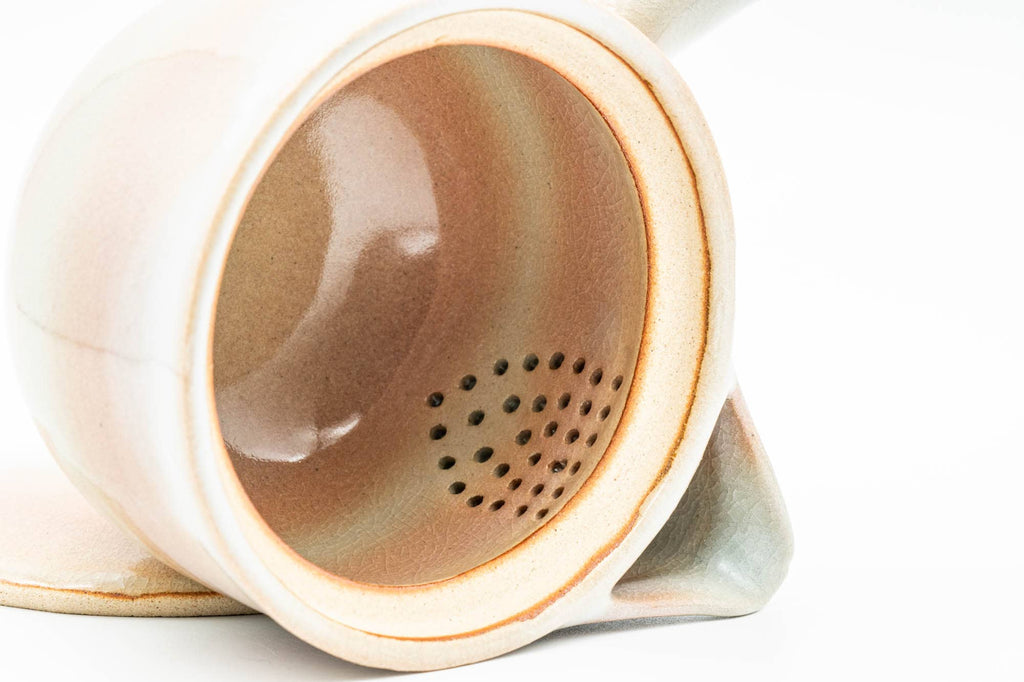 Japanese Kyusu - Beige Peach Glazed Hagi-yaki Do-ake Teapot - 320ml