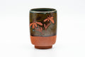 Japanese Teacup - Floral Brown Glazed Tokoname-yaki Yunomi - 180ml
